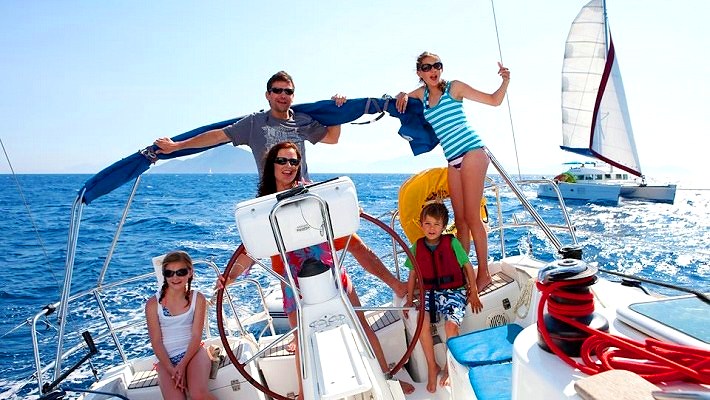 Family vacation on a yacht charter